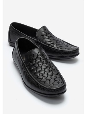 Maximoda  Hakiki Deri, Hasır Model, Iç Dış, 1.sınıf Gerçek Deri Loafer Bağcıksız Ayakkabı