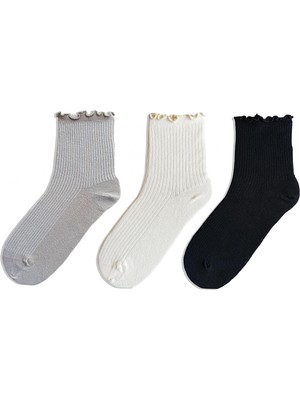 QUALITY WALKING Monochrome Series Soket Çorap 3'lü Set