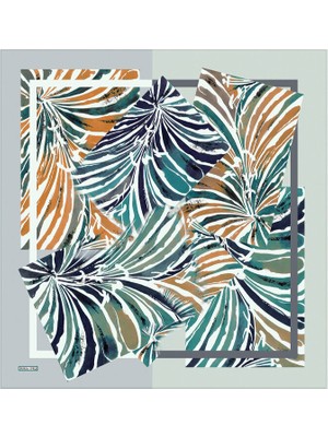 Bursa İpek Mint Neva Desen Twill Ipek Eşarp
