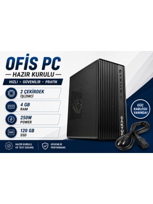 Aktuf AK200X Dual Core 2 Çekirdek 4gb Ram 120GB SSD Hazır Kurulu Masaüstü Ofis Bilgisayarı