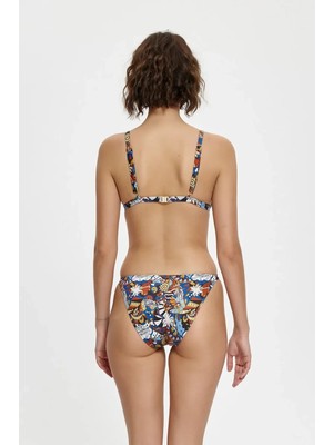 D'Lingerie Indigo Sabit Üçgen Bikini Takımı DM11074
