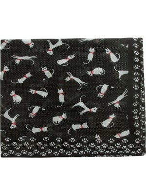 Eco Lounge Kedi Desenli Bandana 50*50