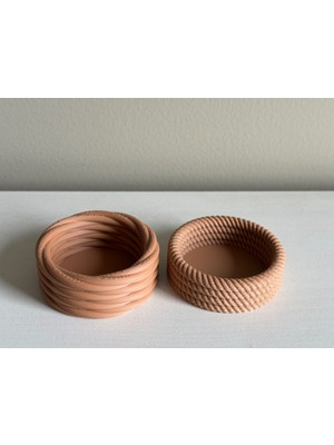3D Baskı Zamanı Dekoratif Organizer Kase | 3D Baskı Halat Desenli Tepsi