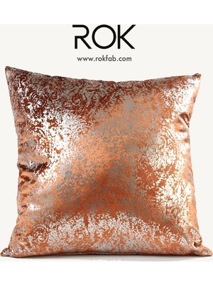 Rokfab Baskılı Desenli Kırlent Kılıfı 45X45 cm Dekoratif Yastık Kılıfı