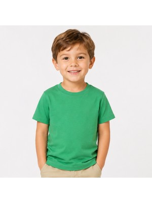 H&c %100 Pamuk Bebek Çocuk Bisiklet Yakalı Kısa Kollu Relax Kız Erkek Çocuk T-Shirt Çok Renkli