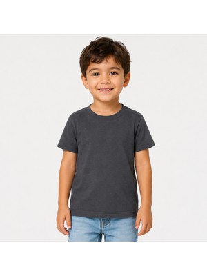 H&c %100 Pamuk Bebek Çocuk Bisiklet Yakalı Kısa Kollu Relax Kız Erkek Çocuk T-Shirt Çok Renkli
