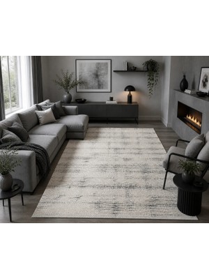 Hoom Rugs Sembol 2911 Gri Akrilik Dayanıklı Makine Halısı