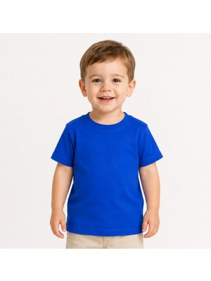 H&c %100 Pamuk Bebek Çocuk Bisiklet Yakalı Kısa Kollu Relax Kız Erkek Çocuk T-Shirt Çok Renkli