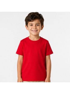 H&c %100 Pamuk Bebek Çocuk Bisiklet Yakalı Kısa Kollu Relax Kız Erkek Çocuk T-Shirt Çok Renkli