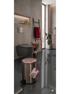 Primanova Monza Cigo 3litre Soft Pedallı Çöp Kovası Mat Metal