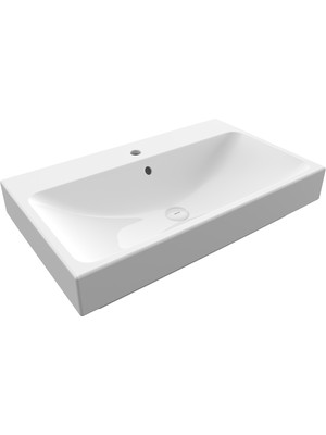 Bocchi Scala Tezgah Üstü Lavabo 80 cm Parlak Beyaz