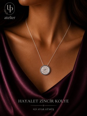 Up Atelier 925 Ayar Gümüş Zirkon Taşlı Arapça Edep Ya Hu Yazılı Kolye