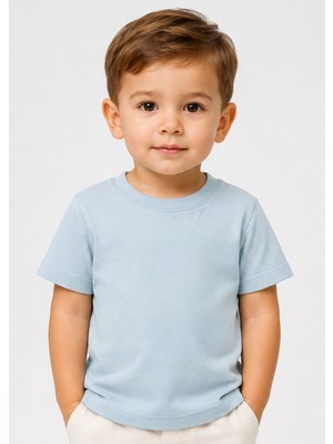 H&c %100 Pamuk Bebek Çocuk Bisiklet Yakalı Kısa Kollu Relax Kız Erkek Çocuk T-Shirt Çok Renkli