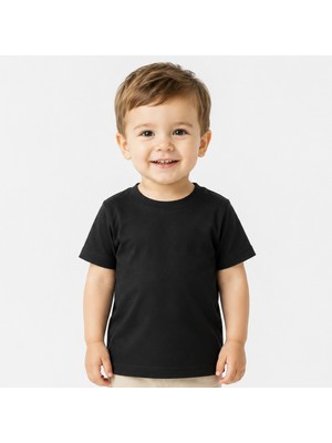 H&c %100 Pamuk Bebek Çocuk Bisiklet Yakalı Kısa Kollu Relax Kız Erkek Çocuk T-Shirt Çok Renkli