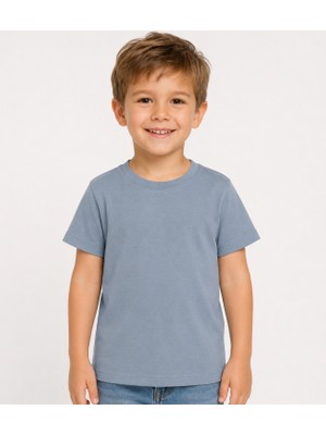 H&c %100 Pamuk Bebek Çocuk Bisiklet Yakalı Kısa Kollu Relax Kız Erkek Çocuk T-Shirt Çok Renkli