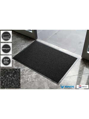 Dekoset Home Nubia Ticari Işyeri Paspası Okul Paspası Nem Toz Alıcı ve Çamur Sıyırıcılı Fırçalı Halı Paspas Polyamide Ip Pvc Kaymaz Taban