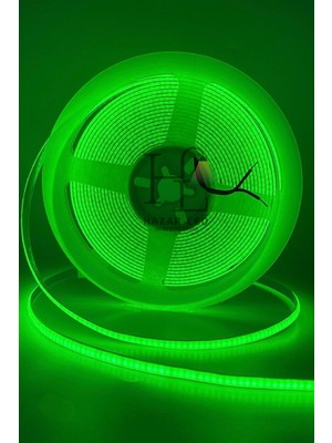 Hazar Led 5 Volt 5mm 400 Ledli Ince Esnek Cob Şerit LED Yeşil IP20 5 Metre