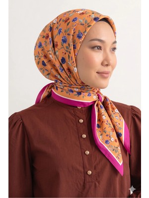 Tarzını Seç Pembe Gül Fular / Bandana / Aksesuar / Eşarp 90X90 cm