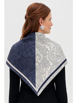 Tarzını Seç Lacivert Royal Fular / Bandana / Aksesuar / Eşarp 90X90 cm