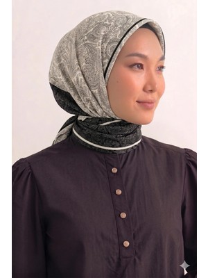 Tarzını Seç Siyah Royal Fular / Bandana / Aksesuar / Eşarp 90X90 cm