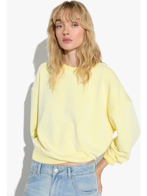 Parfois Kadın %100 Pamuklu Düz Sweatshirt