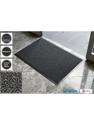 Dekoset Home Nubia Ticari Işyeri Paspası Okul Paspası Nem Toz Alıcı ve Çamur Sıyırıcılı Fırçalı Halı Paspas Polyamide Ip Pvc Kaymaz Taban