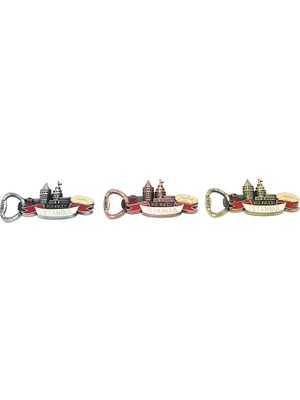 Nevamel Metal Istanbul Temalı Yöresel Magnet Açacak Model 3