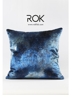 Rokfab Mermer Desenli Kırlent Kılıfı 45X45 cm Dekoratif Yastık Kılıfı