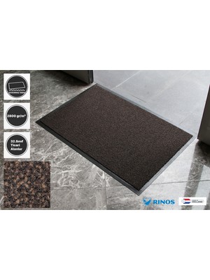 Dekoset Home Nubia Ticari Işyeri Paspası Okul Paspası Nem Toz Alıcı ve Çamur Sıyırıcılı Fırçalı Halı Paspas Polyamide Ip Pvc Kaymaz Taban