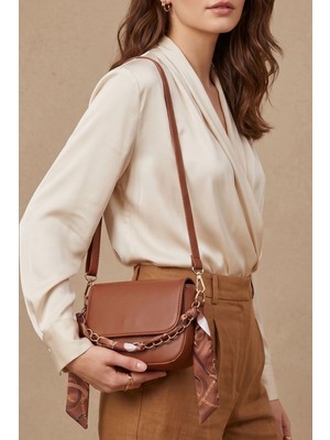 Vivazzaluxe Silk & Chain Model Mini Kadın Deri El, Kol, Omuz Çanta