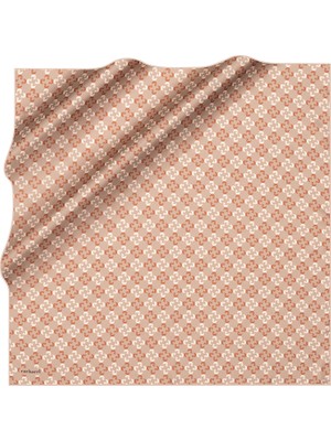 Cacharel Kahverengi 90X90 Ipek Twill Eşarp