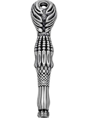 Blackcraft 925 Ayar Gümüş Girdap Desenli Tesbih Imamesi