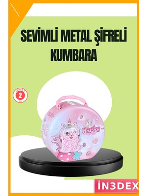 İn3dex Çocuk Para Kasası Anahtarlı Eğitici Kumbara Kişisel Eşya Saklama