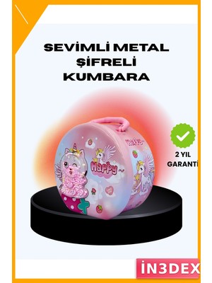 İn3dex Mini Çocuk Para Kasası Anahtarlı Gizli Saklama Kutusu Birikim