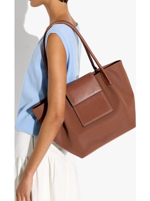 Parfois Kadın Kapaklı Yumuşak Dokulu Shopper Çanta
