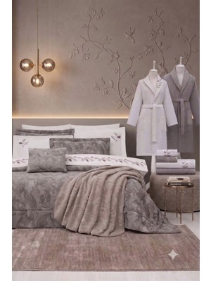 Özdilek Leaf Scape Çeyiz Seti 17 Parça - Bej