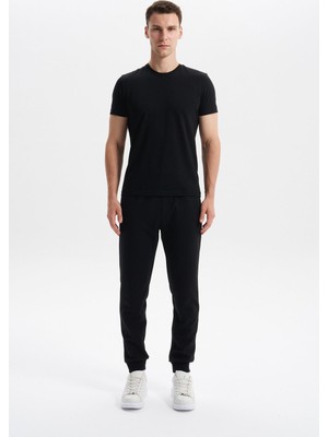 Ar-ma Erkek Eşofman Alti Baskisiz Basic Yandan Fermuar Cepli Arkadan Cepsiz Lastikli Dar Paça Slim Fit Scuba İnterlok K30174998902