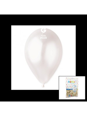 MiraLive GM-110-28 Metalik - Beyaz Balon 11&amp;apos;&amp;apos; - 28CM - 100 Parça (4887)