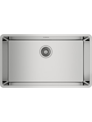 Teka BE LINEA RS15 Tezgahaltı Eviye Paslanmaz Çelik 71 cm 115000004 Damlalıklı Beyaz-Gümüş Renk