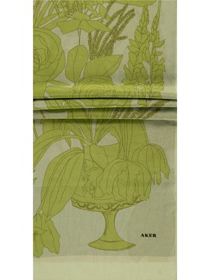Aker Yeşil 75X200 Ipek Koton Şal