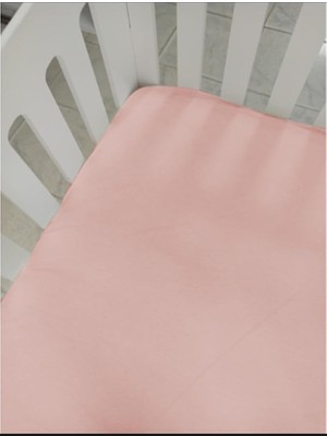 80X130 Lastikli Ranforce Bebek Çarşaf Takımı - Toz Pembe