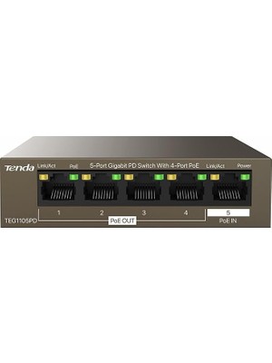 5 Port Poe Anahtarı, Güç Kaynağı Olmaz, Gigabit Poe Powered Switch (1 Poe In & 4 Poe Out, Tak V
