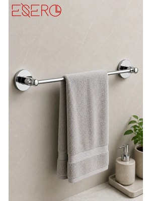 Esero Paslanmaz Çelik Havluluk Krom Banyo Havlu Askılığı Duvara Monte Pirinç Gövdeli