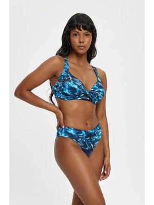 D Lingerie Océan Bleu Marine Kaplı Toparlayıcı Bikini Takımı- DM11032
