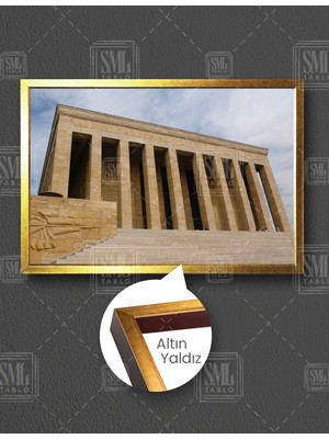 SML Tablo Anıtkabir Ankara Mustafa Kemal Atatürk Yatay Çerçeveli Kanvas Tablo