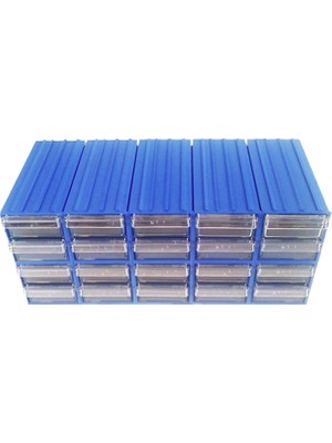 sembol 300 20 Çekmeceli Plastik Kutu En Küçük Ebat 4,6 x 11,7 x 2,4 cm Pratik Kullanım İçin
