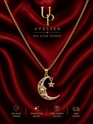 Up Atelier 925 Ayar Gümüş Ay Yıldızlı Model