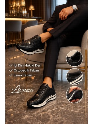 Marcomen Hakiki Deri Esnek Taban Şık Sneaker