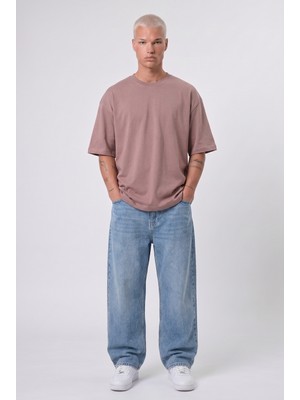 Respire Erkek Basic Oversize T-Shirt Kahve