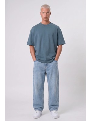 Respire Erkek Basic Oversize T-Shirt Petrol